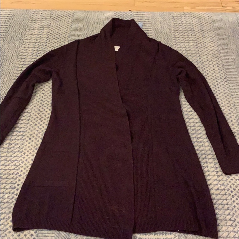 Woven striped detail cardigan